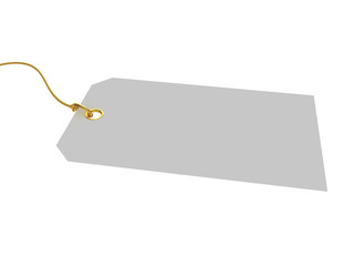 Blank label isolated on white background