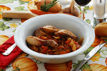 Pollo in umido con verdure - Secondi di carne