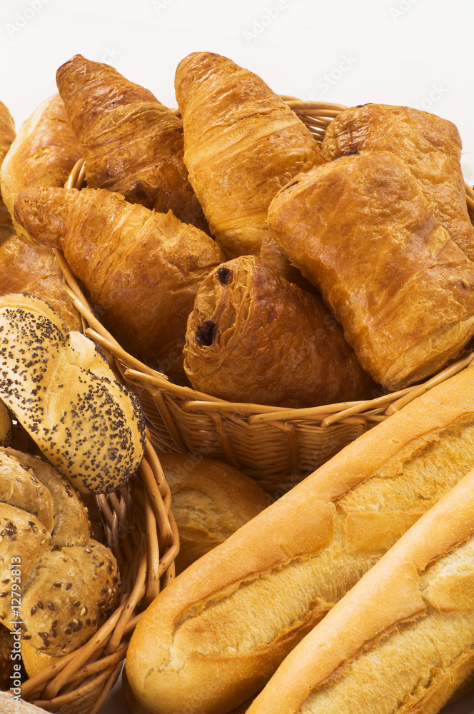 Wall mural fresh bread and pastry