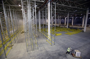 Empty room of storehouse