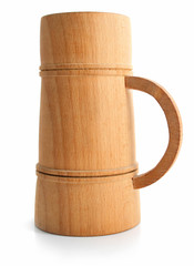 wooden cup isolated