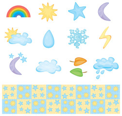 Weather icons.