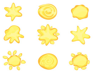 Icons of sun.