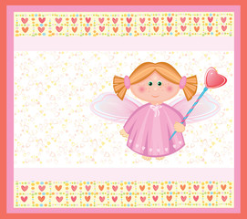 Card with angel.