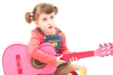 Pink guitar