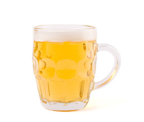 Closeup of beer mug