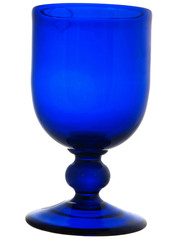 Bristol blue wine glass isolated on white