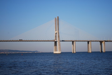 'Vasco da Gama' Bridge over River 'Tejo' in Lisbon