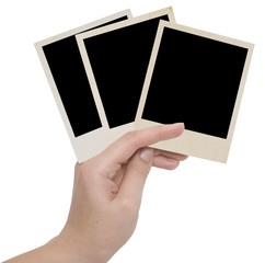 three photo frames