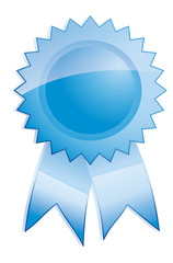 One dark blue badge.