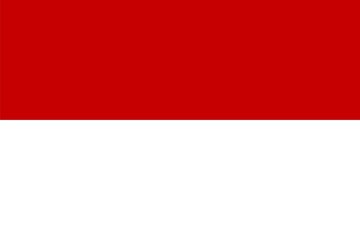 Naklejka premium Indonesia national flag. Illustration on white background