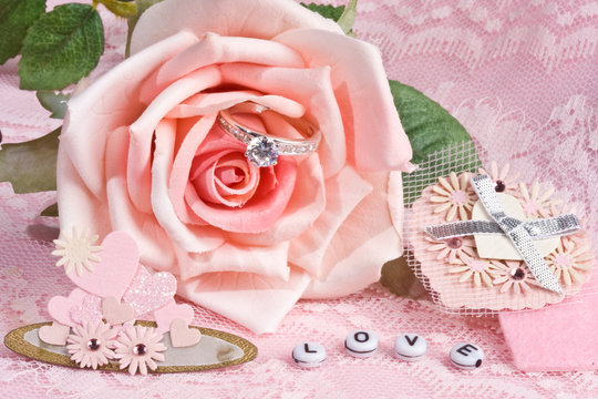 Love - Rose and Diamond Ring