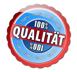 100% QUALITÄT BUTTON