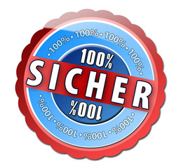 100% Sicher Button