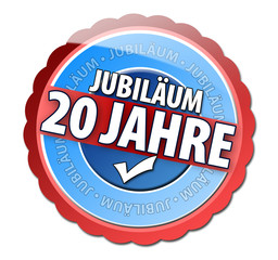 20 Jahre Jubiläum Button