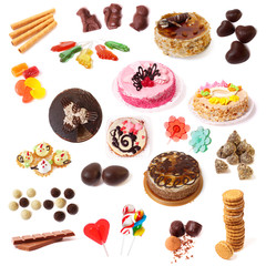 dessert isolated on white