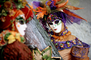 Two masks at the carnival