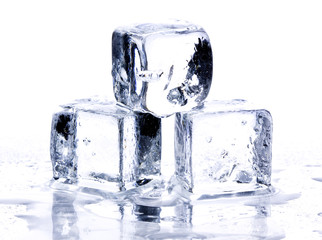 Melting ice cubes