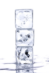Melting ice cubes