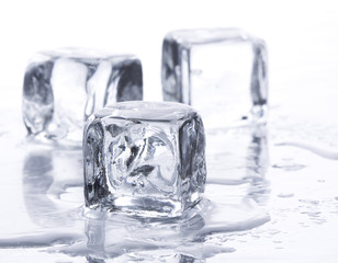 Melting ice cubes