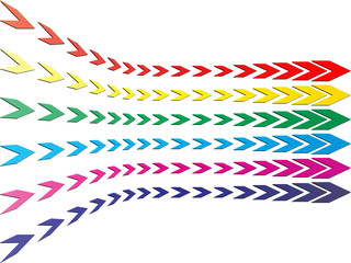Obraz premium Colorful arrows background vector illustration