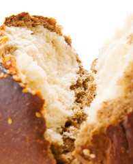 Bread broken apart