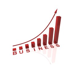 red busness success graph