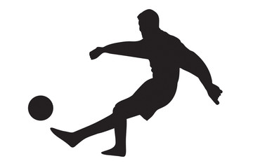 Fototapeta na wymiar Soccer player silhouettes
