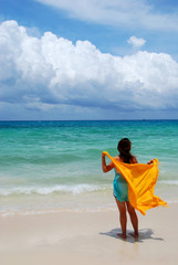 Enjoying the beach