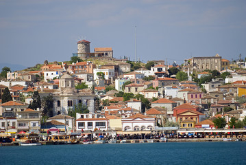 Scenic view of Cunda ( Alibey ) Island , Ayvalik Turkey.