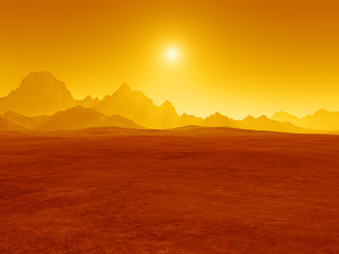 red desert sunset