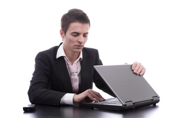 Young businessman working