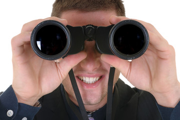 businessman with binoculars