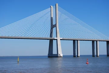 Crédence de cuisine en verre imprimé Pont Vasco da Gama 'Vasco da Gama' Bridge over River 'Tejo' in Lisbon