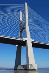 Photo sur Plexiglas Pont Vasco da Gama 'Vasco da Gama' Bridge over River 'Tejo' in Lisbon (Vertical)