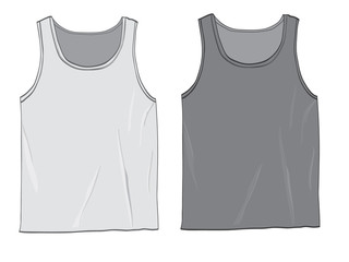 Realistic pair of mens Tank tops