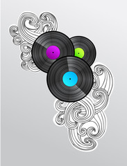 vinyl with abstract elements