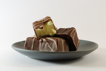 Chocolate gathering truffles