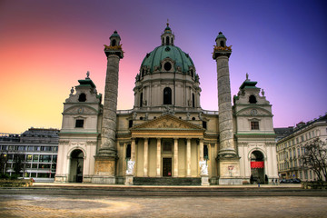 Fototapeta na wymiar Vienne / Wien - Karlskirche / St. Charles Church