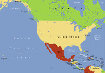 Obraz premium North America.