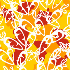 Seamless Carrot Design Wallpaper