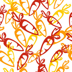Seamless Carrot Design Wallpaper