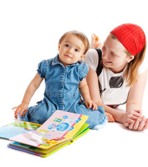 Fototapeta premium Happy mother and baby