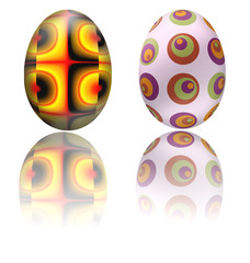 Ostereier retro style 70er