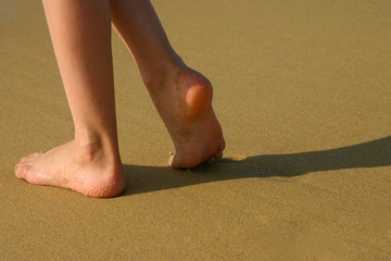 marcher dans le sable