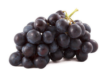 Bunch of black grapes isolated