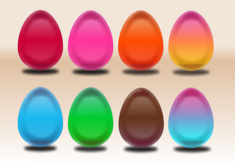 Colorful easter eggs ideal for all design purposes.