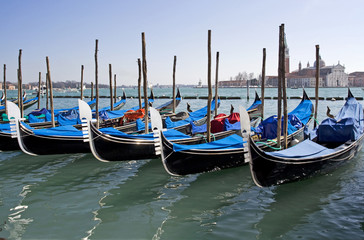 Fototapeta na wymiar Gondole, Venezia Italy
