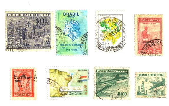 south america, old stamps