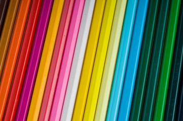 Assortment of coloured pencils